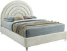 Rainbow Cream Velvet King Bed - Furniture Stars (Chicago, IL)