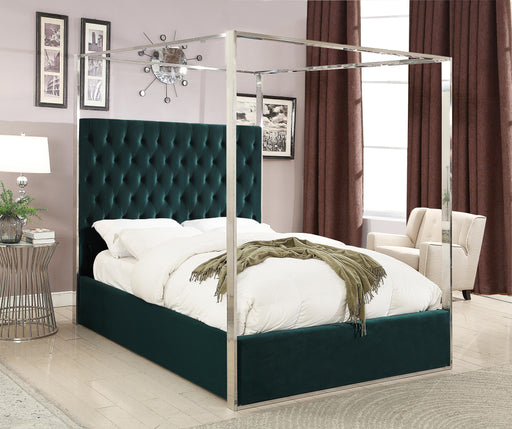Porter Green Velvet Queen Bed - Furniture Stars (Chicago, IL)