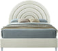 Rainbow Cream Velvet Queen Bed - Furniture Stars (Chicago, IL)
