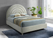 Rainbow Cream Velvet Queen Bed - Furniture Stars (Chicago, IL)