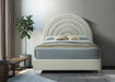 Rainbow Cream Velvet Queen Bed - Furniture Stars (Chicago, IL)