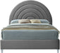 Rainbow Grey Velvet Queen Bed - Furniture Stars (Chicago, IL)