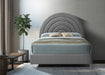 Rainbow Grey Velvet Queen Bed - Furniture Stars (Chicago, IL)