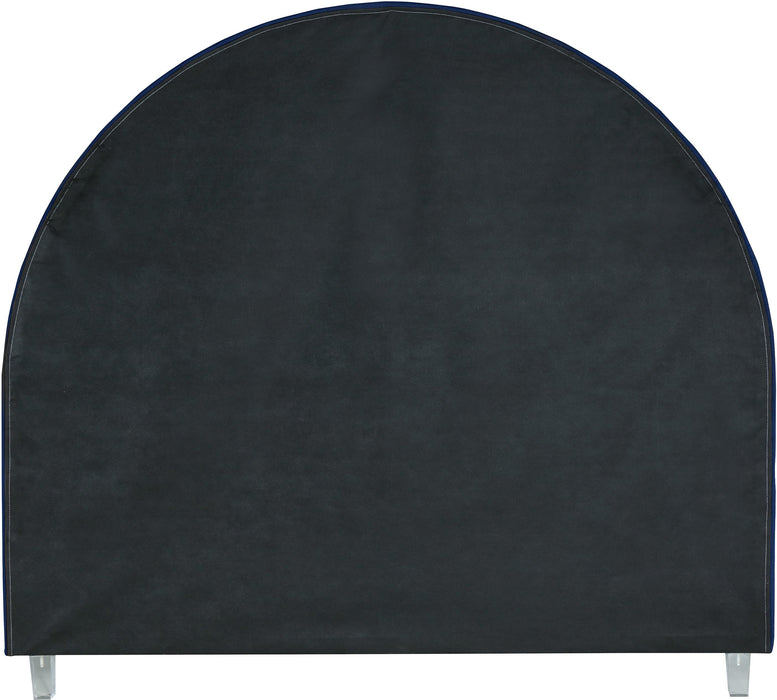 Rainbow Navy Velvet Queen Bed - Furniture Stars (Chicago, IL)