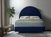 Rainbow Navy Velvet Queen Bed - Furniture Stars (Chicago, IL)