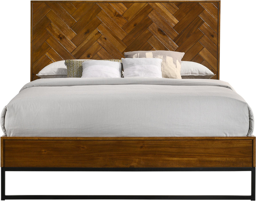 Reed Antique Coffee Queen Bed (3 Boxes) - Furniture Stars (Chicago, IL)