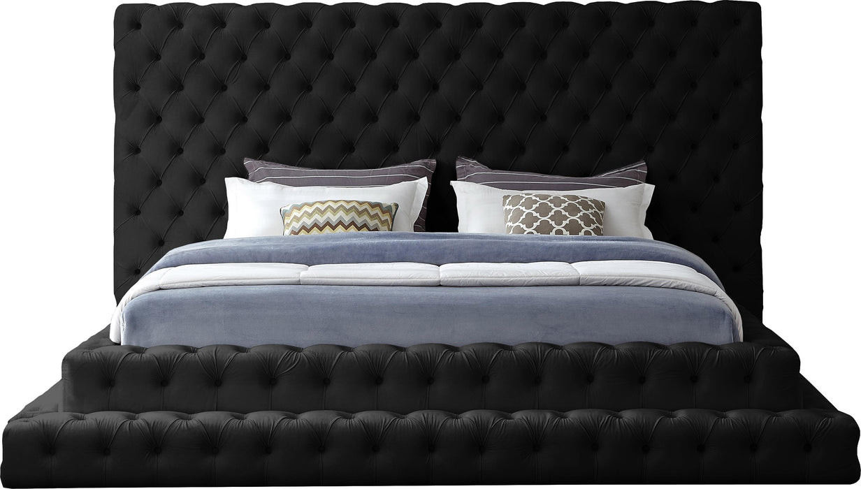 Revel Black Velvet King Bed (3 Boxes)