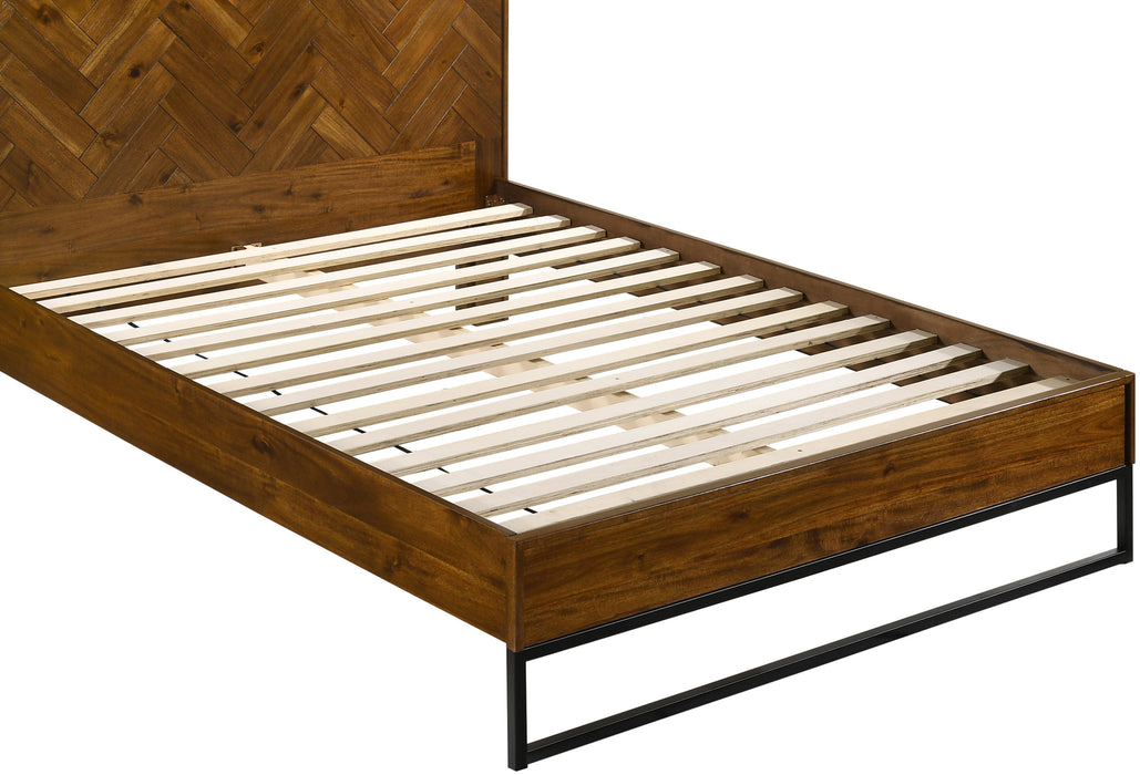 Reed Antique Coffee Queen Bed (3 Boxes) - Furniture Stars (Chicago, IL)