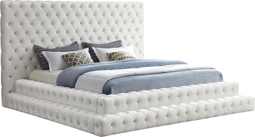 Revel Cream Velvet King Bed (3 Boxes) image