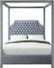 Rowan Grey Velvet Queen Bed (3 Boxes) - Furniture Stars (Chicago, IL)