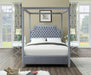 Rowan Grey Velvet Queen Bed (3 Boxes) - Furniture Stars (Chicago, IL)