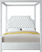 Rowan White Velvet Queen Bed (3 Boxes) - Furniture Stars (Chicago, IL)