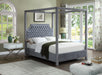 Rowan Grey Velvet Queen Bed (3 Boxes) - Furniture Stars (Chicago, IL)
