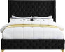 Savan Black Velvet King Bed - Furniture Stars (Chicago, IL)