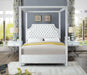 Rowan White Velvet Queen Bed (3 Boxes) - Furniture Stars (Chicago, IL)