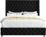 Savan Black Velvet Queen Bed - Furniture Stars (Chicago, IL)