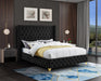 Savan Black Velvet King Bed - Furniture Stars (Chicago, IL)