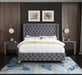 Savan Grey Velvet Queen Bed - Furniture Stars (Chicago, IL)