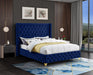 Savan Navy Velvet King Bed - Furniture Stars (Chicago, IL)