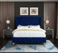 Savan Navy Velvet King Bed - Furniture Stars (Chicago, IL)