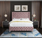 Savan Pink Velvet King Bed - Furniture Stars (Chicago, IL)