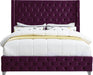 Savan Purple Velvet King Bed - Furniture Stars (Chicago, IL)
