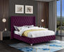 Savan Purple Velvet King Bed - Furniture Stars (Chicago, IL)