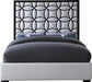 Taj White Velvet Queen Bed - Furniture Stars (Chicago, IL)