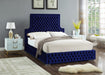 Sedona Navy Velvet Queen Bed - Furniture Stars (Chicago, IL)