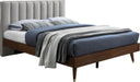 Vance Beige Linen Fabric Queen Bed (3 Boxes) - Furniture Stars (Chicago, IL)