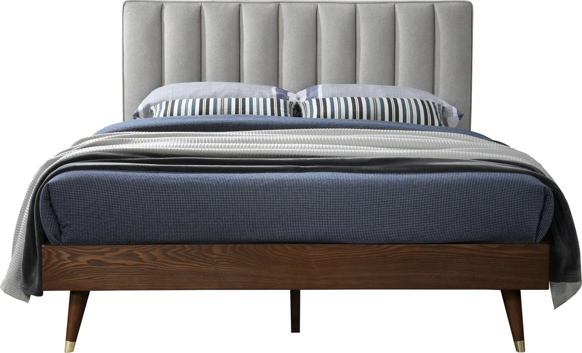 Vance Beige Linen Fabric Queen Bed (3 Boxes) - Furniture Stars (Chicago, IL)