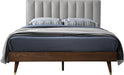 Vance Beige Linen Fabric Queen Bed (3 Boxes) - Furniture Stars (Chicago, IL)