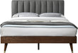 Vance Grey Linen Fabric Queen Bed (3 Boxes) - Furniture Stars (Chicago, IL)
