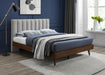 Vance Beige Linen Fabric Queen Bed (3 Boxes) - Furniture Stars (Chicago, IL)
