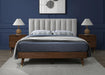 Vance Beige Linen Fabric Queen Bed (3 Boxes) - Furniture Stars (Chicago, IL)