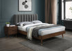 Vance Grey Linen Fabric Queen Bed (3 Boxes) - Furniture Stars (Chicago, IL)