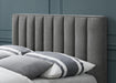 Vance Grey Linen Fabric Queen Bed (3 Boxes) - Furniture Stars (Chicago, IL)