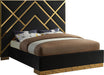 Vector Black Velvet Queen Bed - Furniture Stars (Chicago, IL)