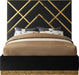 Vector Black Velvet Queen Bed - Furniture Stars (Chicago, IL)