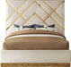 Vector Cream  Velvet Queen Bed - Furniture Stars (Chicago, IL)