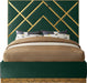 Vector Green Velvet Queen Bed - Furniture Stars (Chicago, IL)