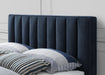 Vance Navy Linen Fabric Queen Bed (3 Boxes) - Furniture Stars (Chicago, IL)
