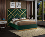 Vector Green Velvet Queen Bed - Furniture Stars (Chicago, IL)