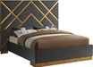 Vector Grey Velvet Queen Bed - Furniture Stars (Chicago, IL)
