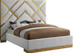 Vector White Faux Leather Queen Bed - Furniture Stars (Chicago, IL)