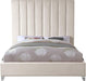 Via Cream Velvet King Bed - Furniture Stars (Chicago, IL)
