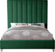 Via Green Velvet Queen Bed - Furniture Stars (Chicago, IL)