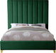 Via Green Velvet Queen Bed - Furniture Stars (Chicago, IL)