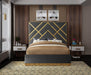 Vector Grey Velvet Queen Bed - Furniture Stars (Chicago, IL)