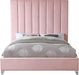Via Pink Velvet Queen Bed - Furniture Stars (Chicago, IL)